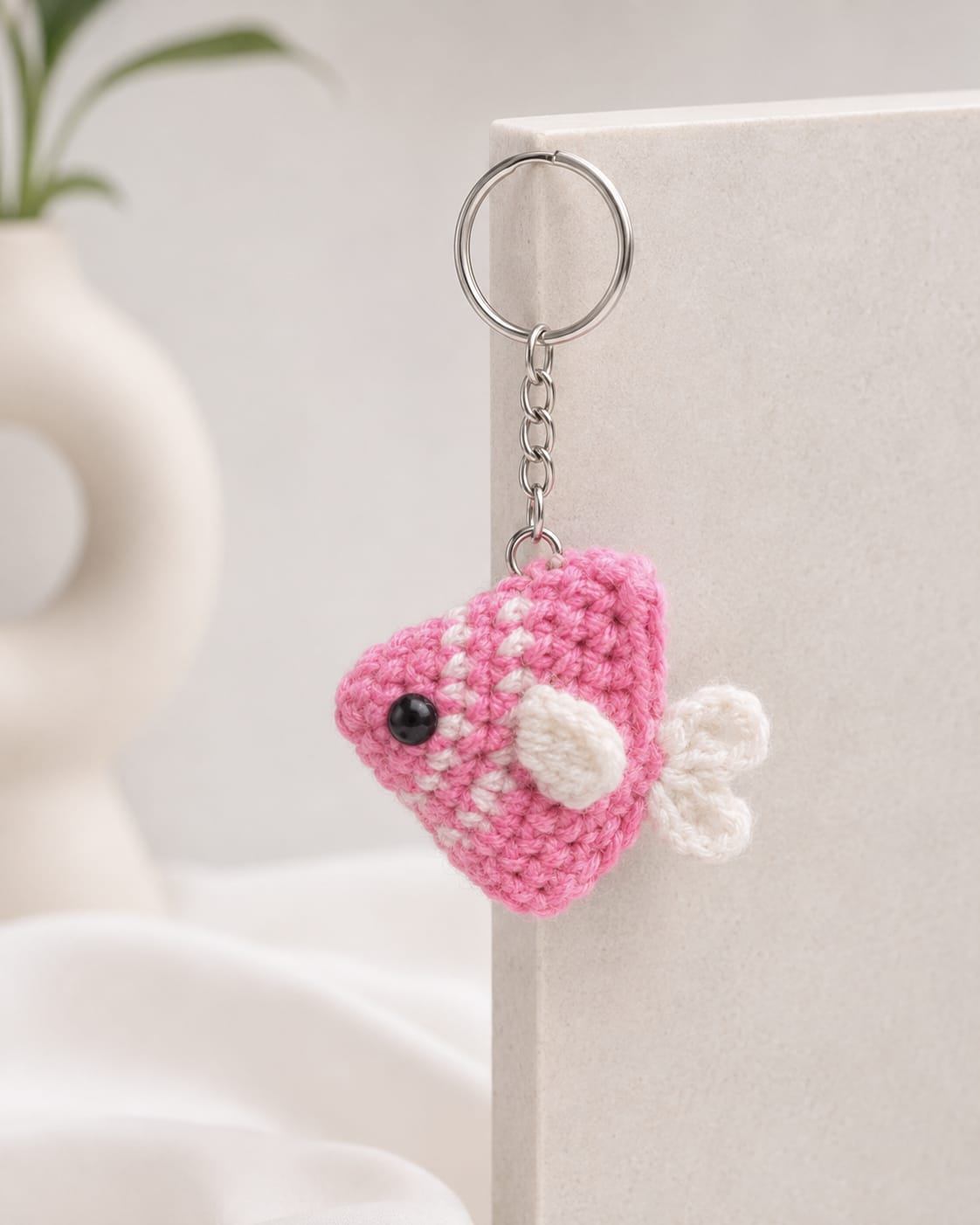 Crochet Fish Keychain